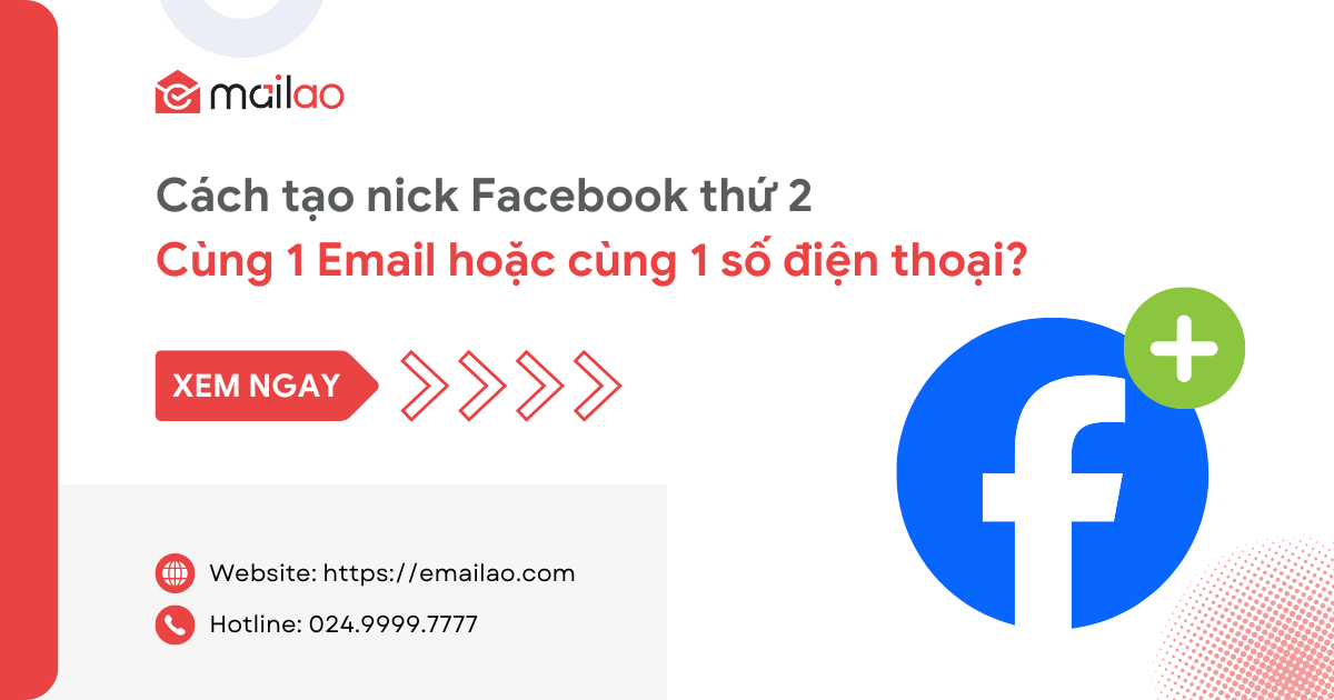 Cách tạo nick Facebook thứ 2 cùng 1 Email hoặc cùng 1 số điện thoại?